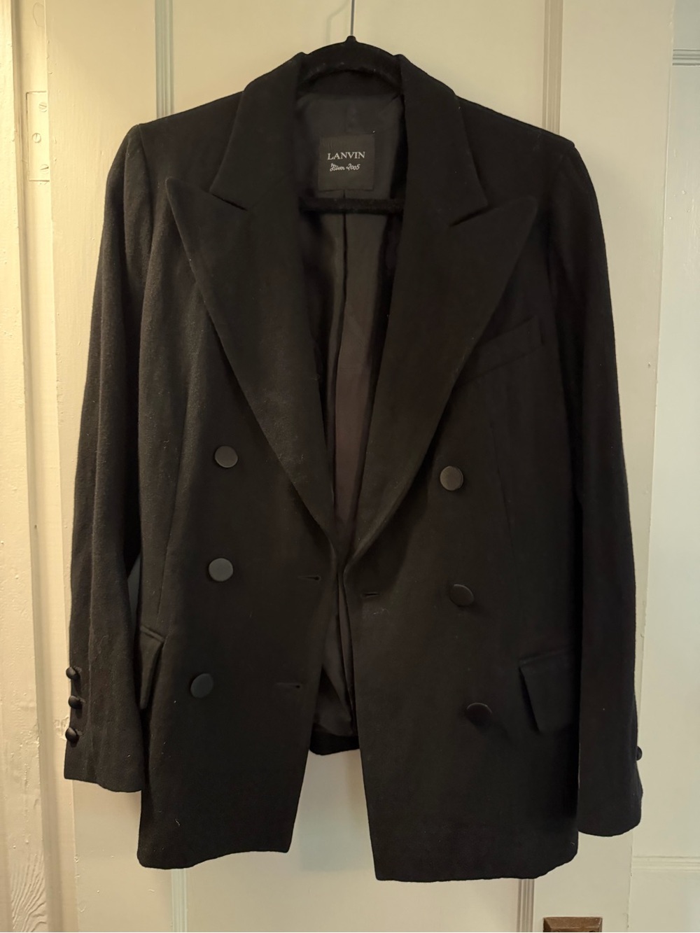 Lanvin Black Double-Breasted Blazer Jacket